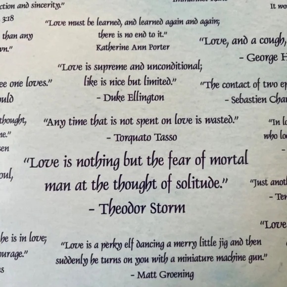 What is Love Quotes Large Poster College Collection Wall Room Decor Size 24x36 - Picture 7 of 9